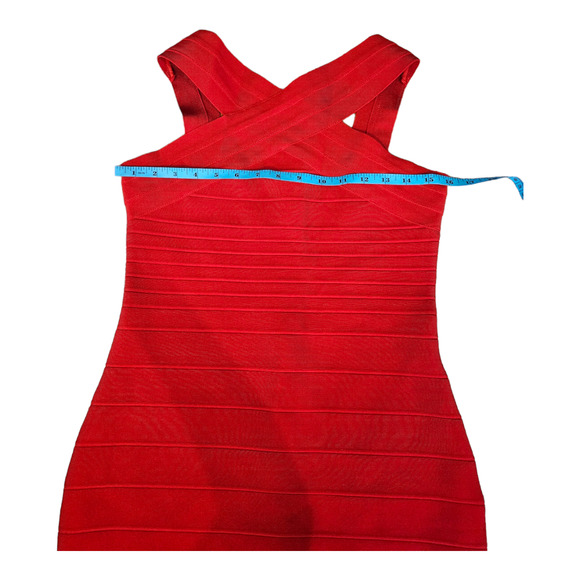 Large Red Sleeveless Mini Dress - Picture 4 of 7